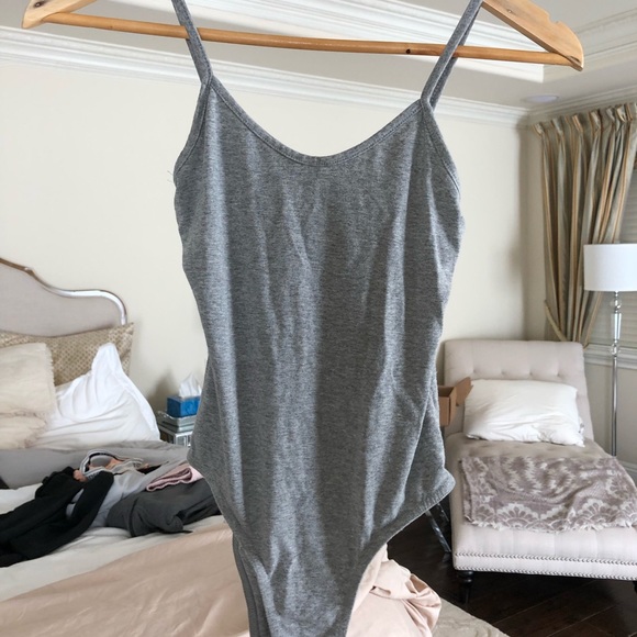 Missguided Tops - Missguided // gray tank bodysuit